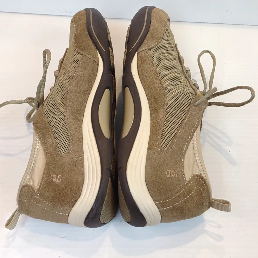 Grasshopper Ortholite Explore Tan Suede & Lace Mesh Lace-up Sneakers